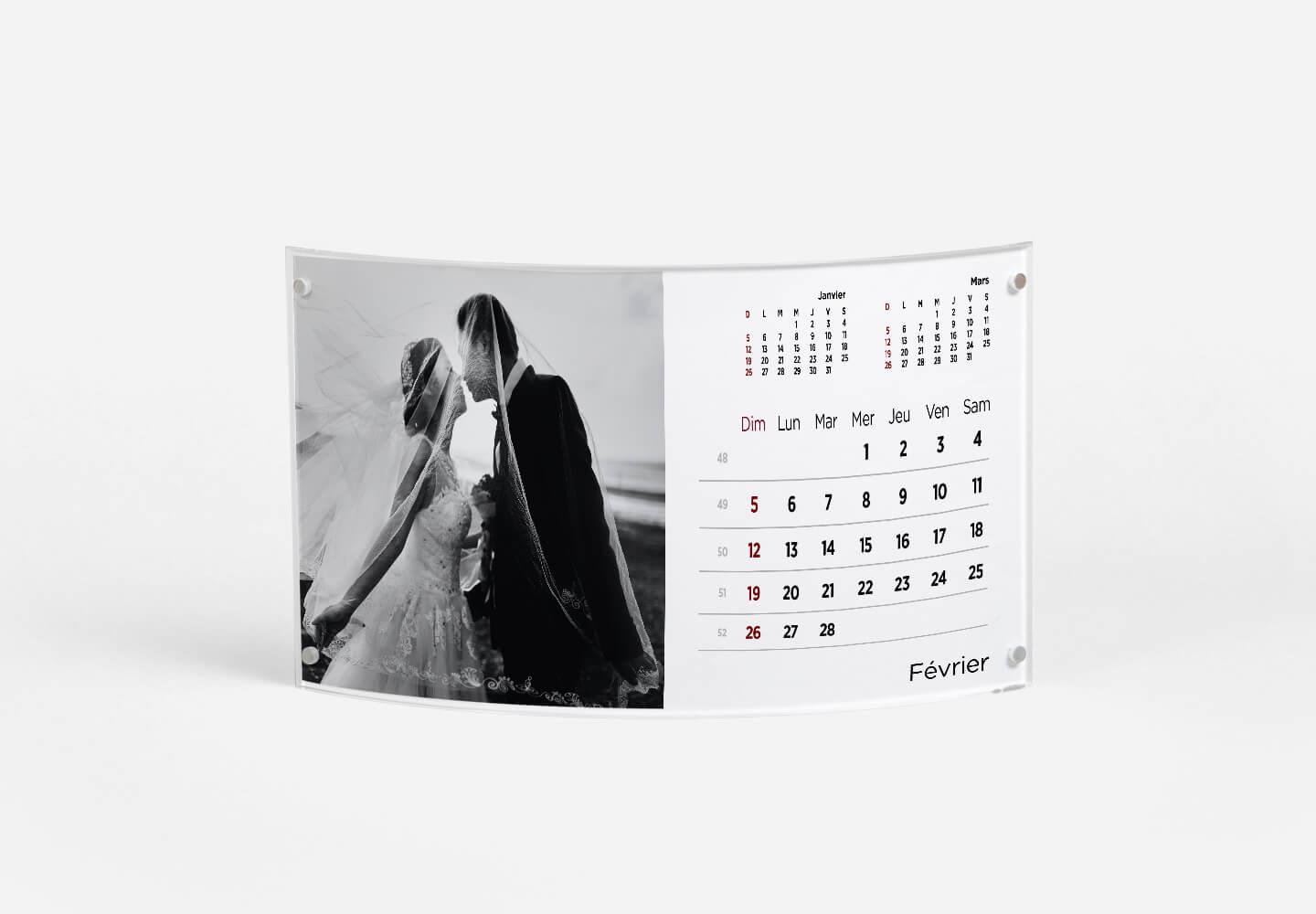 Calendrier cadre acrylique Calendrier cadre acrylique