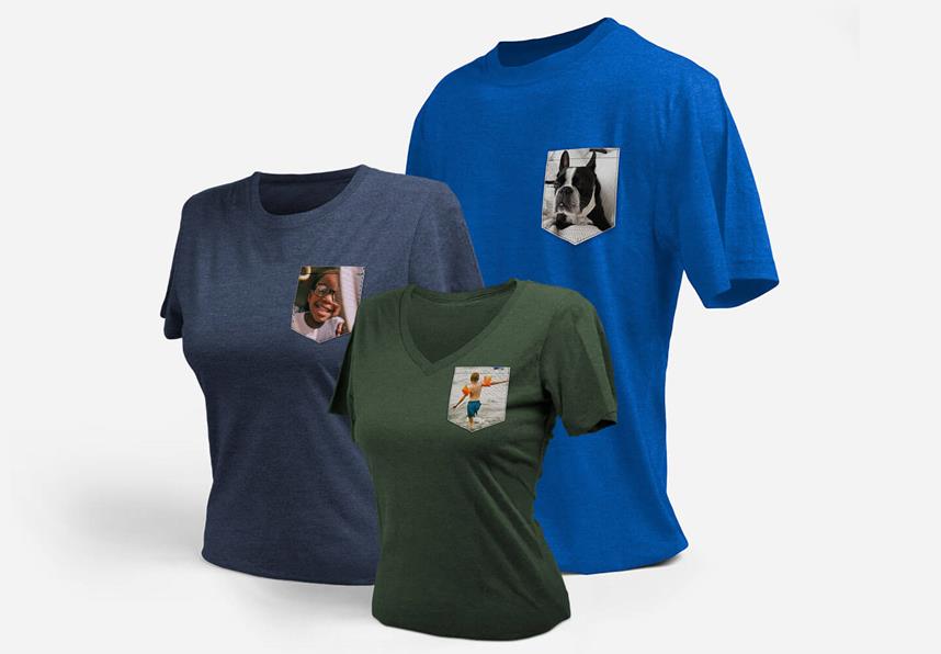 T-Shirt with Customizable Pocket T-Shirt with Customizable Pocket